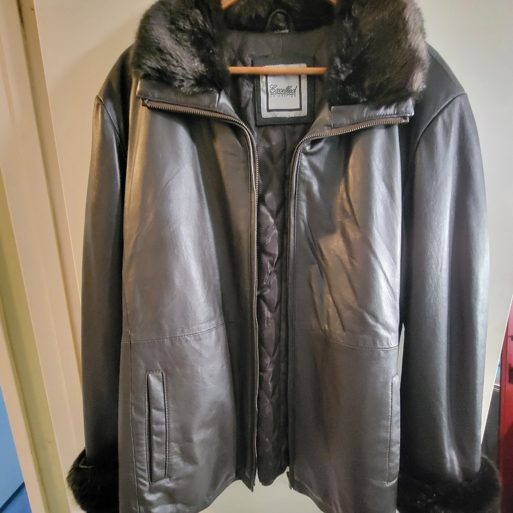 Leather jacket womens 1x or 2x